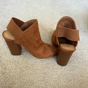 New Call it spring shoes - brown booted heels (size 7)